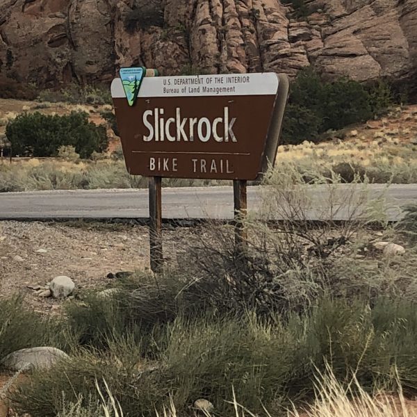 Slickrock mountain biking trail, Moab, Utah